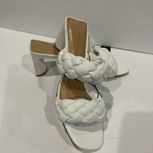 NWT Braided Double Band Block Heel Sandals SIZE 10